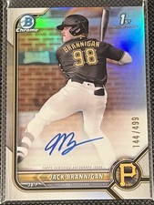2022 1st Bowman Chrome Refractor Auto /499 JACK BRANNIGAN - Pittsburgh Pirates