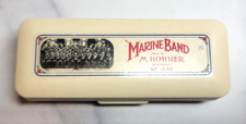 M Hohner Marine Band Harmonica No 1896 A440 Key of G with Case Made in Germany