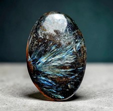 Astrophyllite Palm Stone – Polished Crystal Decor, Inner Strength Stone