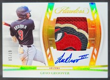 2024 Panini Flawless Gino Groover Draft Patch Auto Horizontal Gold /10 BH5