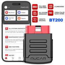 MUCAR BT200 Full OBD2 Scanner Car Auto Diagnostic Bluetooth Scan Tool 15 Resets