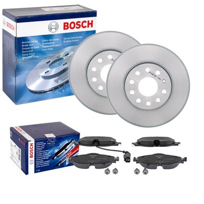 BOSCH BREMSSCHEIBEN 288mm + BELÄGE VORNE für AUDI A3 Q2 ATECA LEON OCTAVIA KAROQ