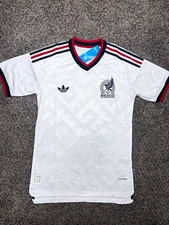 Mexico National Team Soccer Jersey Shirt White Red Black Green Size S