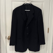 Black Pinstripe Blazer Giorgio Armani 46 R