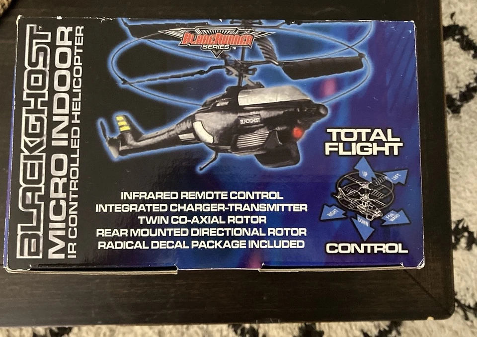Black Ghost Micro Indoor IR Controlled Helicopter Blade Runner Series Rare - Image 2 of 4