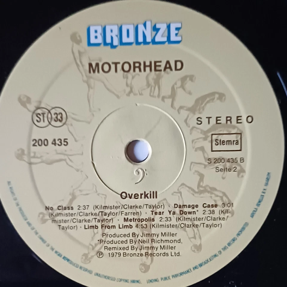 Motorhead "Overkill", Vinyl LP 33t, 1979 TBE - Photo 4/4