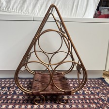 Vintage Copper Tone Wine Rack / Bottle Holder – Triangle Design – Rustic
