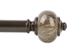KAMANINA 1 Inch Curtain Rods for Windows 72 to 144 Inches 6-12ft Bronze Heavy