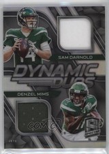 2020 Panini Spectra Dynamic Duos Relics /75 Denzel Mims Sam Darnold #15 06p3