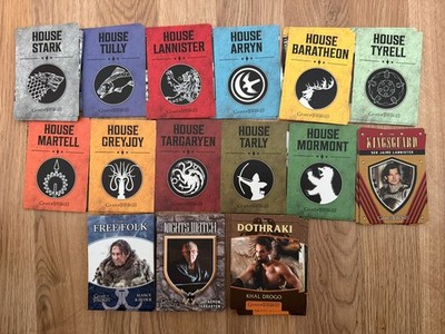 Game of Thrones Die großen Häuser, Full Base Set 1-61, K1-5, F1-9, NW1-14, D1-10