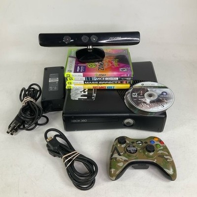 Microsoft Xbox 360 S Slim 1439 4GB Console with Controller Kinect and Games