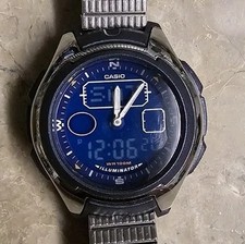 Orologio digitale vintage Casio fasi lunari grafico marea AQ-161 WR100M