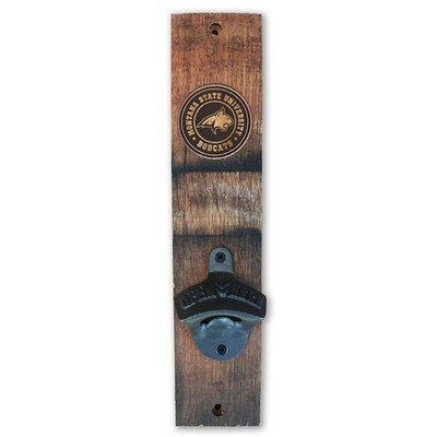 Montana State Bobcats Barrel Stave Wall Mount Bottle Opener