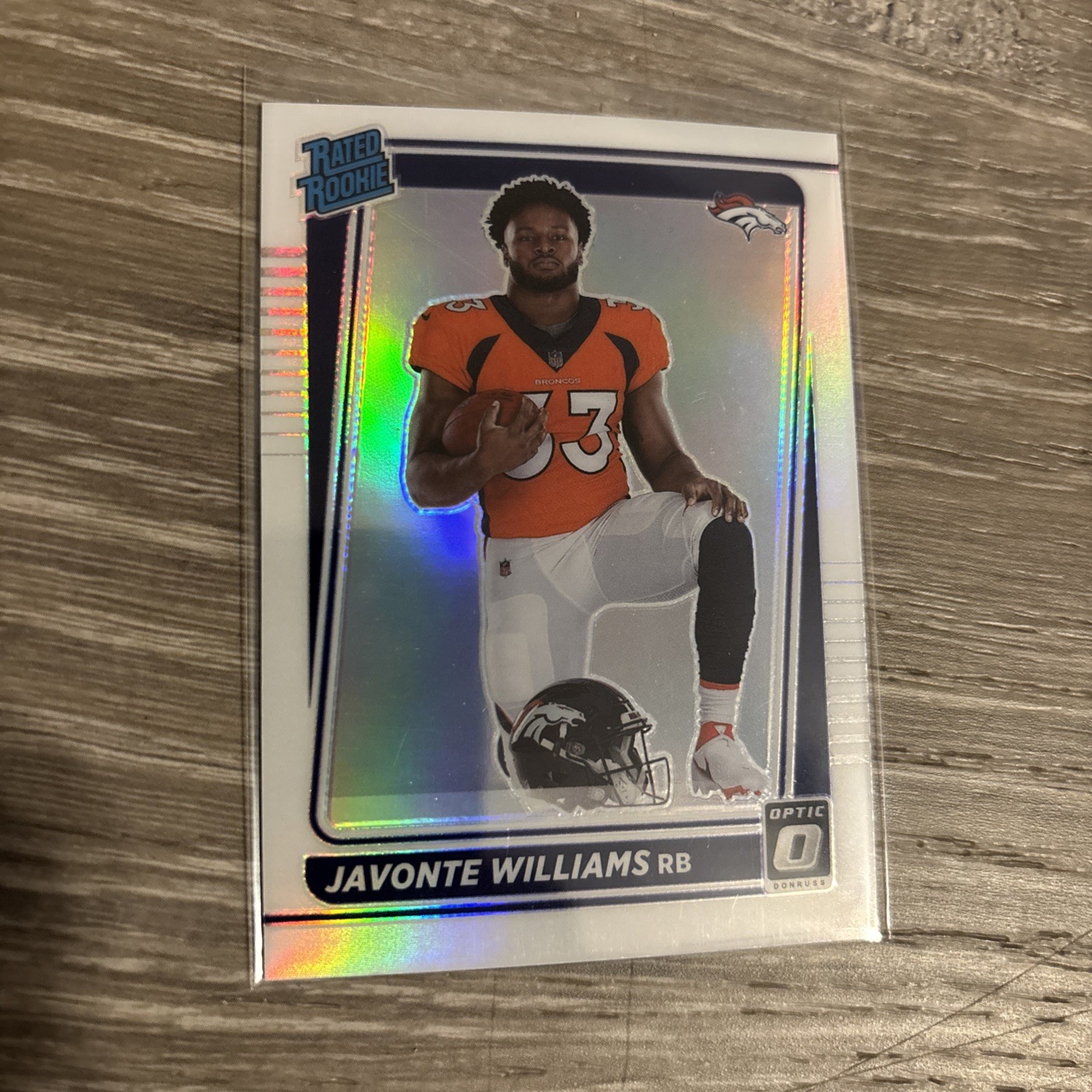 2021 Donruss Optic Rated Rookie Silver #215 Javonte Williams Dallas Cowboys