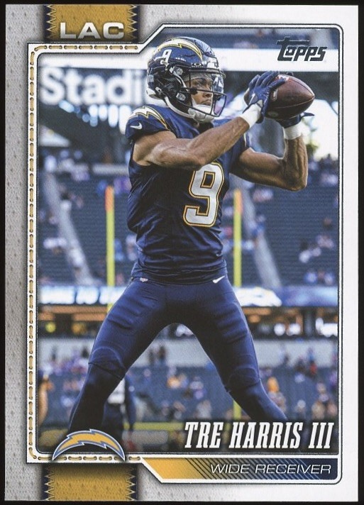 2026 Topps Football #106 Tre' Harris III Los Angeles Chargers Football Card
