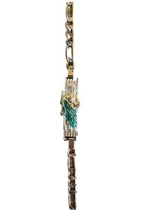 Authentic Saint Jude Gold Plated Bracelet Gently Used