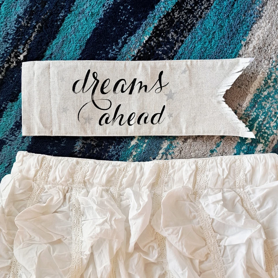 Cabecero Pottery Barn Dreams Ahead Sail Canopy Cama Barco Blanco Nuevo de Lote Antiguo Foto 3 de 4