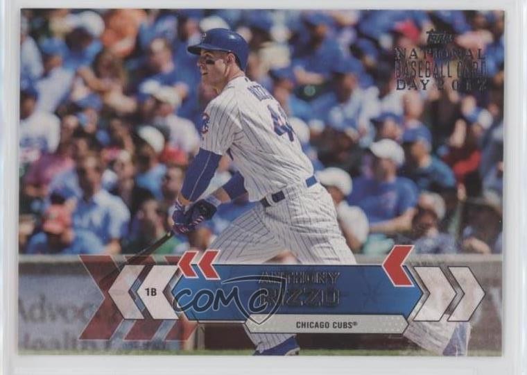 2017 National Baseball Card Day Stadium Promos Chicago Cubs Anthony Rizzo 4xw
