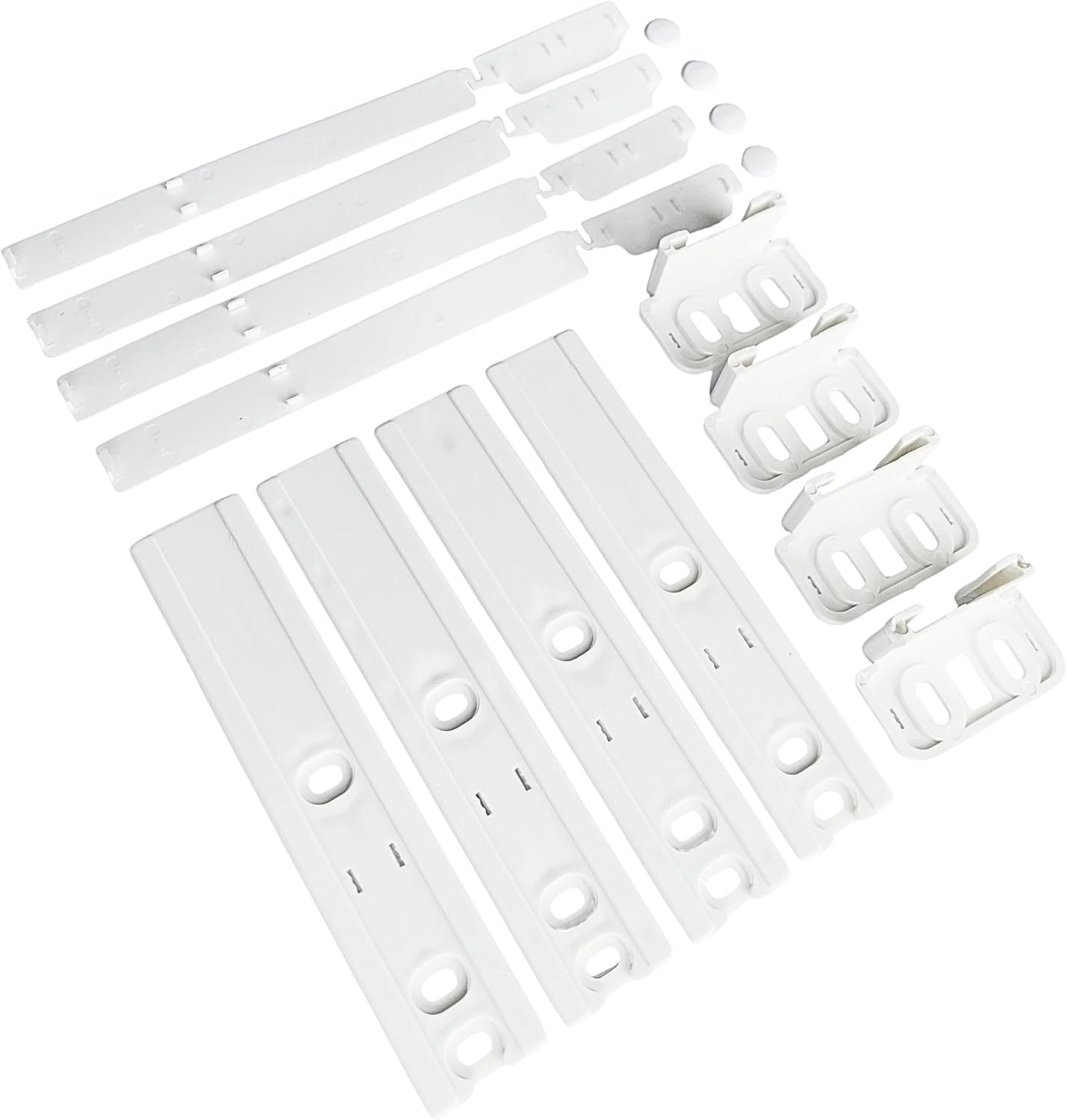 Integrierte Kühlschranktürschieber: Integriertes Kühlschranktürschieber-Set mit Halterungen,