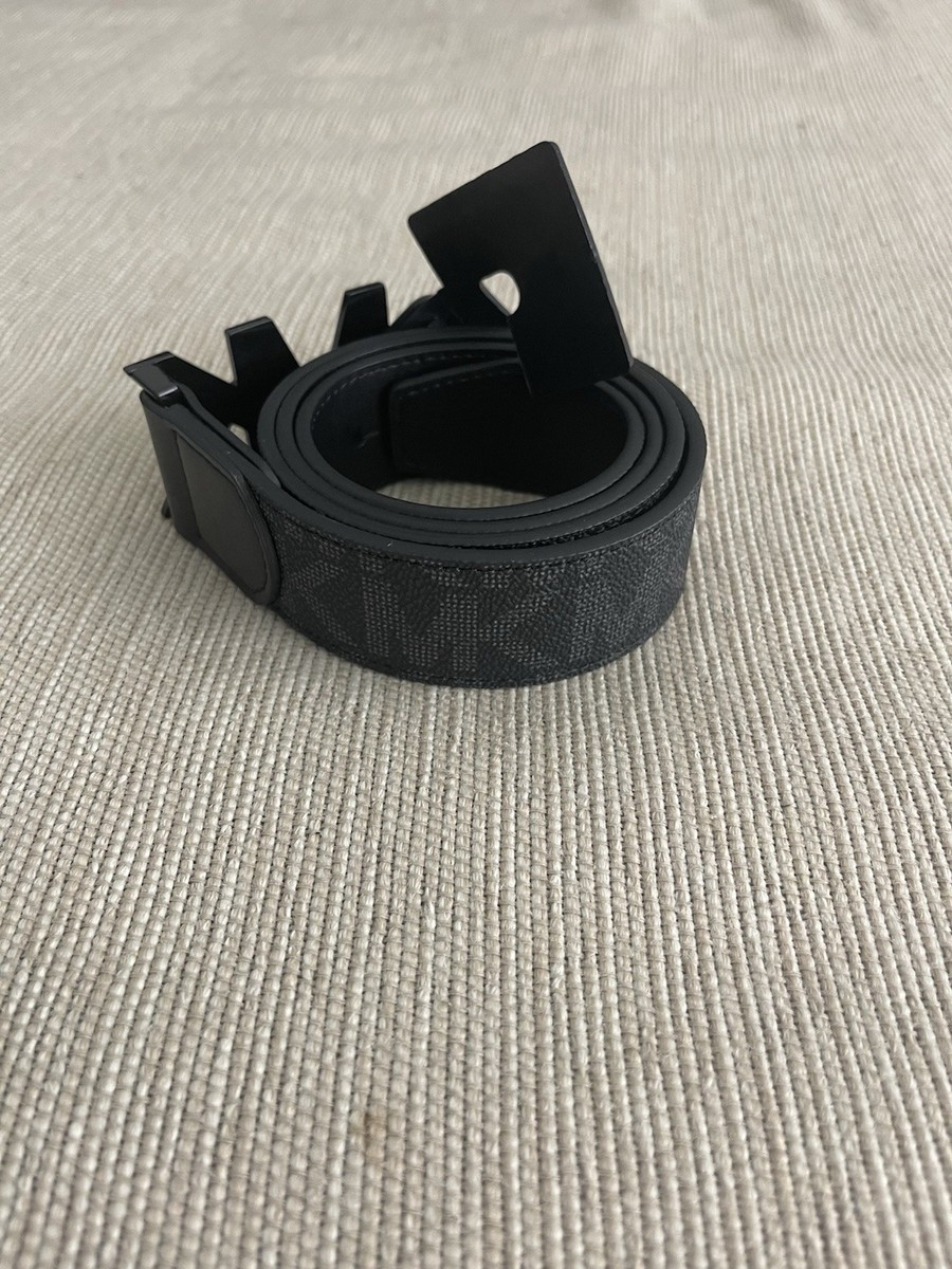 Michael Kors, Black Monogrammed Belt With Clear Crystal Buckle, Size S/M, NIB Michael Kors | Accessories | Michael Kors Black Monogrammed  main image 4