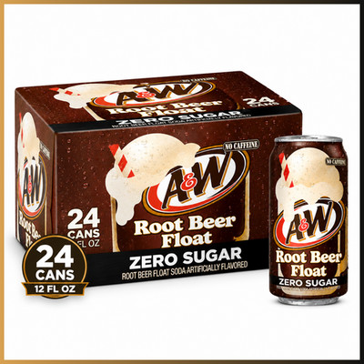 A&W Root Beer Float Soda 12oz Cans 24 Pack Limited Edition New Flavor Pre Order