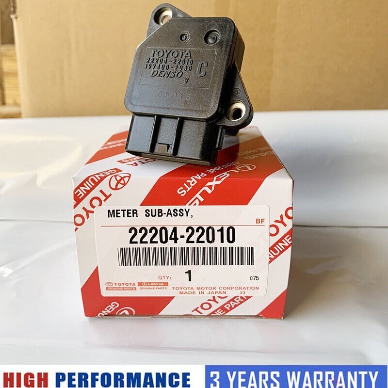 1x Genuine DENSO OEM 22204-22010 Mass Air Flow Meter MAF Sensor For Lexus Scion