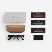 Ray-Ban Meta WAYFARER  AI SMART GLASSES Black /Clear- Graphite Green Transition