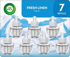 Air Wick Plug in Scented Oil Refill, 7 ct, Fresh Linen, Air Freshener, Essential