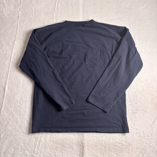 VTG Polo Ralph Lauren Blue Long Sleeve Crew Neck Striped Shirt Men's XL Hole - Bild 5 von 7