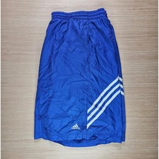 Adidas Men Blue Athletic Running Gym Training Shorts XL 3 Stripes Y2K Mesh Lined