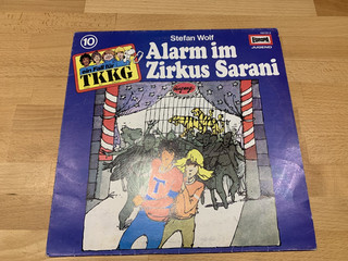 Hörspiel LP Vinyl Platte TKKG (10) Alarm im Zirkus Sarani (EUROPA 115 727.2)