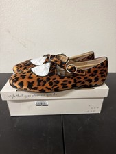 A New Day women leopard print buckle trap Shoes Tamsin Flats 9.5 B.6