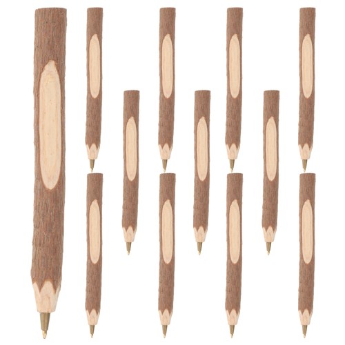 12 Pcs Wooden Ballpoint Pen Student Child Students Pens Creative - Picture 12 of 12