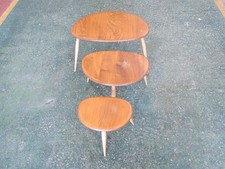 Ercol Pebble Nest of Tables x 3 Model 354 Ercol 1980