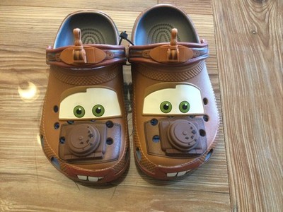 Crocs Cars Mater Classic Clog Brown Slate Grey Unisex M2 W4 New W/o Tags