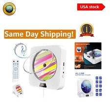 Bluetooth Wall-Mountable Portable CD Player with Built-in Speakers LCD Display