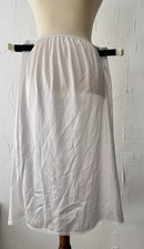 Vassarette Half Slip 2XL 28  White Side Slit Lace Hem Nylon USA NWOT