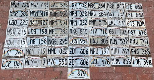 Wholesale Bulk Lot 50 Old Vintage Hawaii License Plates Plate Honolulu Maui VW