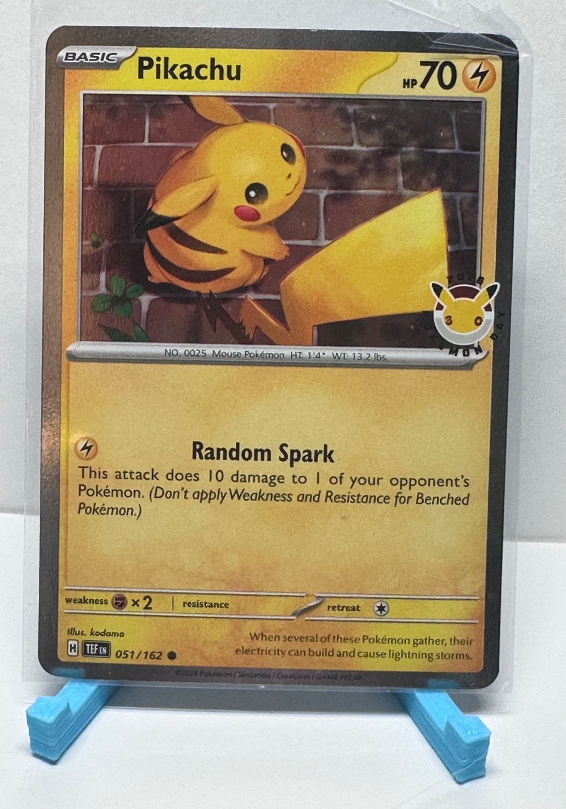Pikachu (Pokemon Day 2026) 051/162 Holo Pokemon NM
