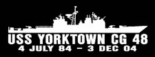 USS YORKTOWN CG 48 Silhouette Decal U S Navy USN Military