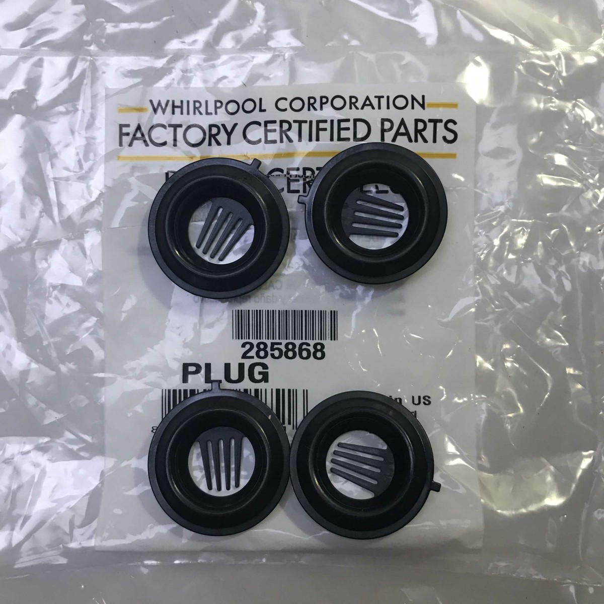 NEW GENUINE OEM WHIRLPOOL Washer Lint Filter Plug Kit 285868