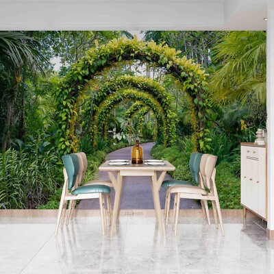 3D Plant Arch Road Green Wall Murals Wallpaper Murals Wall Sticker Wall