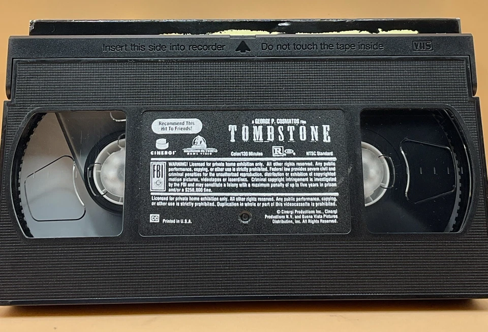 Tombstone VHS 1994 Kurt Russell Val Kilmer Acceptable-G Condition *Buy 2 Get 1* - Image 3 of 3