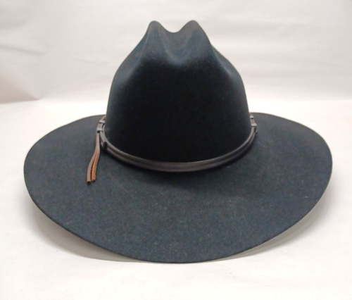 Resistol 4XXXX Beaver Black Cowboy Western Hat Texas USA Self Conforming 6 7/8" - Picture 6 of 14