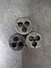 3 BTS 3-64 NS Round Dies 13/16" OD Screw Adjustable Die Carbon Steel Japan