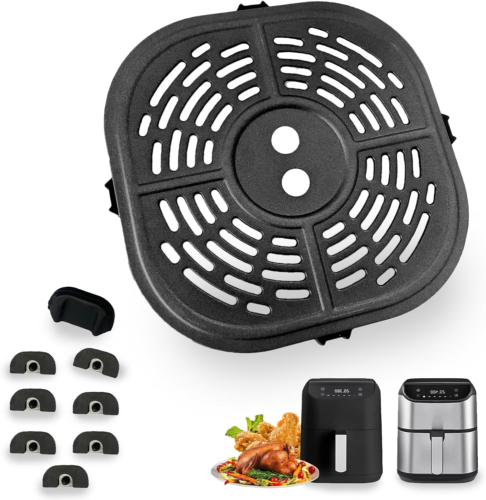 Square Air Fryer Crisper Tray for 6QT Digital Air Fryer, Nonstick Grill Pan Inse