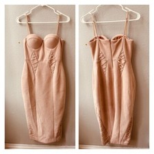 misha collection Revolve blush pink corset sleeveless bodycon dress womens S