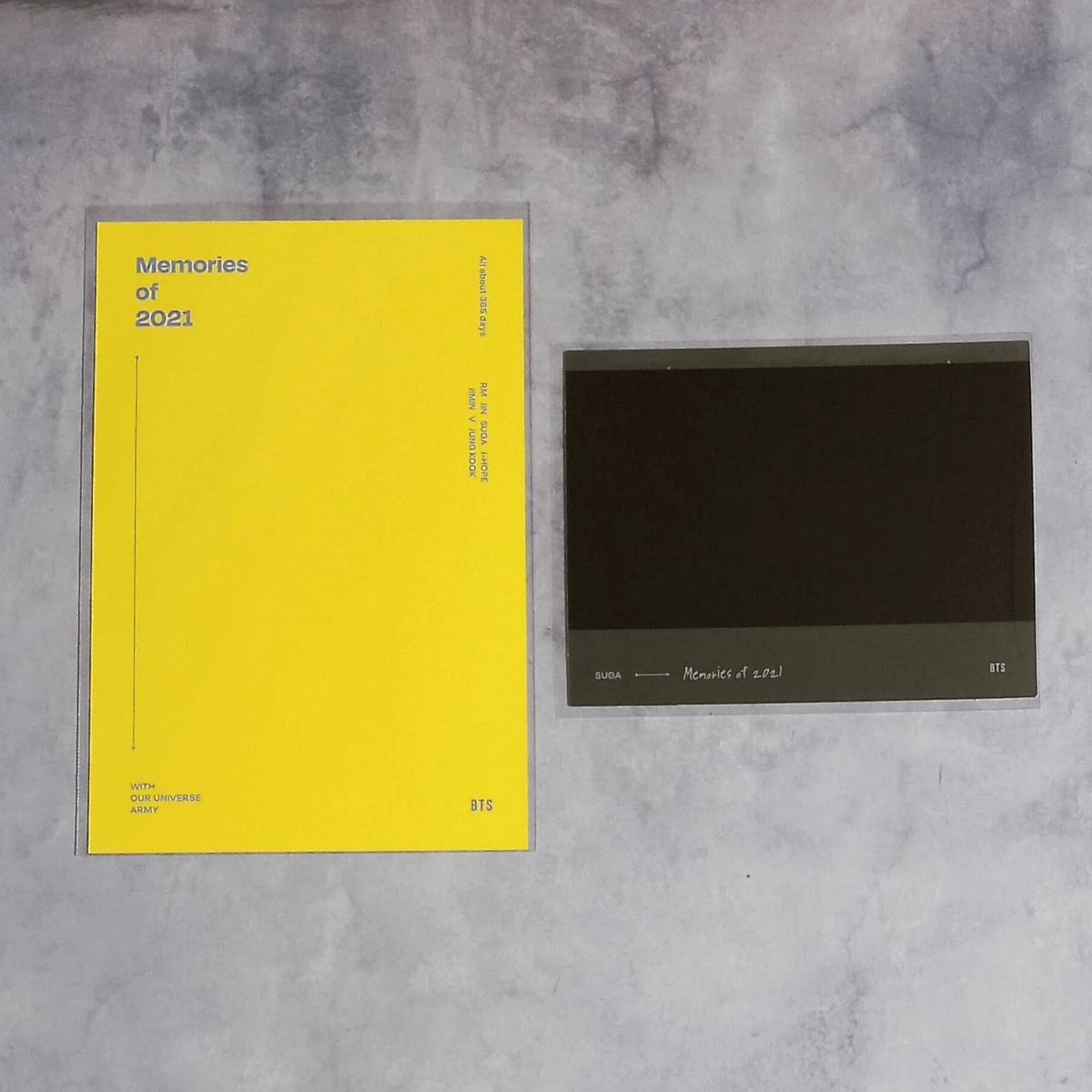 BTS MEMORIES OF 2021 DVD Postcard & 2021 Blu-ray Polaroid Photo