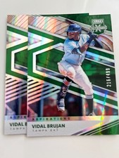 VIDAL BRUJAN x2 2020 Panini Elite Extra Edition Baseball GREEN Foil #'d/499