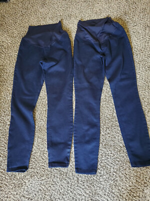 Great Expectations Maternity Stretch Skinny Pants 2 Navy Blue Small 4-6 NWOT